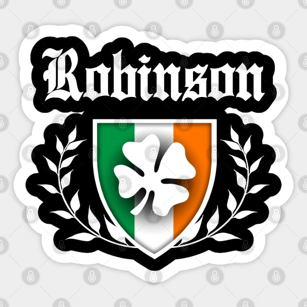 Robinson Shamrock Crest Sticker by robotface